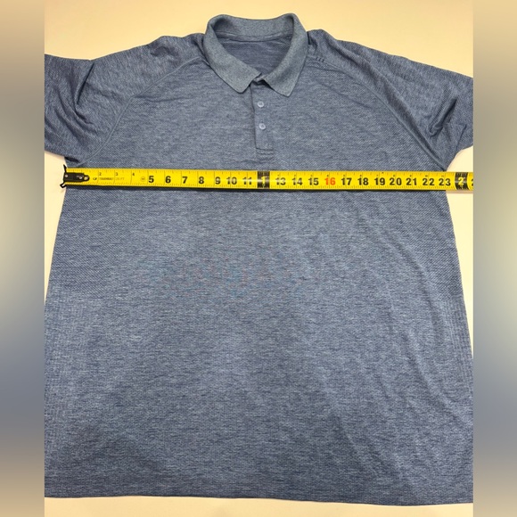 Lululemon Men’s Size XXL Golf Tennis Vent Tech Polo Short Sleeve Navy Blue Shirt - Picture 9 of 10